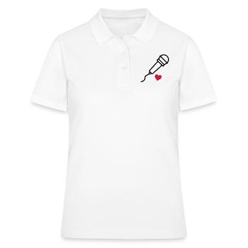 singen - Frauen Polo Shirt - Weiß - Vorne - Ailine (174cm)