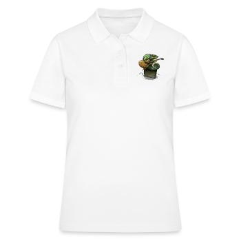 IGUANA REPTILE - Polo Femme - blanc - Devant - Ailine (174cm)