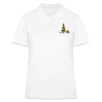 Sapin de Noël - Noël - Polo Femme - blanc - Devant - Ailine (174cm)