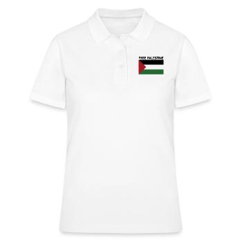 Palestine libre - Polo Femme - blanc - Devant - Ailine (174cm)