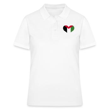 aimer la Palestine - Polo Femme - blanc - Devant - Ailine (174cm)