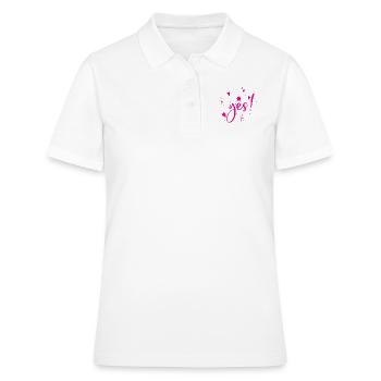 Yes! She said yes. - Frauen Polo Shirt - Weiß - Vorne - Ailine (174cm)