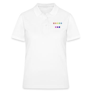 Anti pis LGBT - Polo Femme - blanc - Devant - Ailine (174cm)