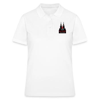 Kölsch de Cologne Cathédrale Kölle Alaaf Rhing nez carnaval - Polo Femme - blanc - Devant - Ailine (174cm)
