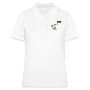 « Fabriqué en Allemagne » - Polo Femme - blanc - Devant - Ailine (174cm)