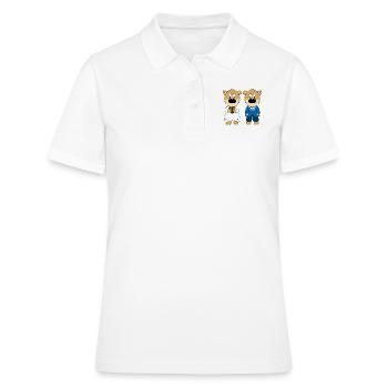 HOCHZEIT - HEIRATEN - LIEBE - BRAUTPAAR - TEDDYS - Frauen Polo Shirt - Weiß - Vorne - Ailine (174cm)