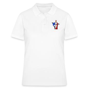 Hand blau weiß rot - Frauen Polo Shirt - Weiß - Vorne - Ailine (174cm)