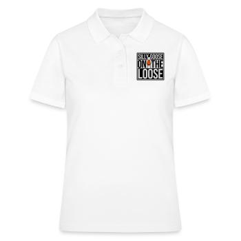 goose on the loose - Women's Polo Shirt - white - Front - Ailine (174cm)