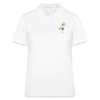 GANS - SELBSTVERTEIDIGUNG - KARATE - JUDO - SPORT - Frauen Polo Shirt - Weiß - Vorne - Ailine (174cm)