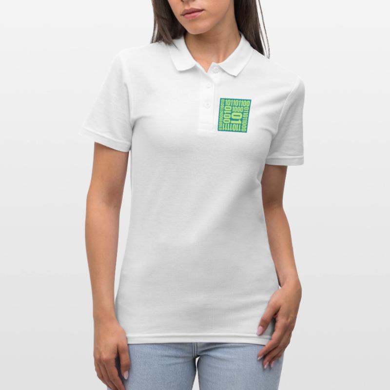 Binary Code Program Language Women's Polo Shirt
