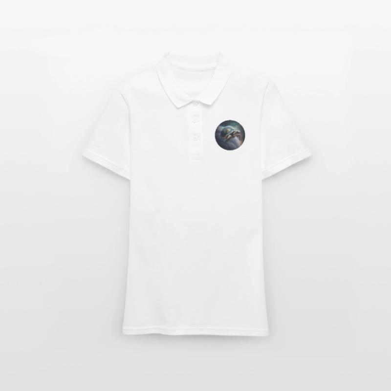 Mutter Erde schwebt langsam durch das Universum Frauen Polo Shirt