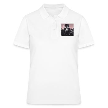Gangster Raton laveur - Polo Femme - blanc - Devant - Ailine (174cm)