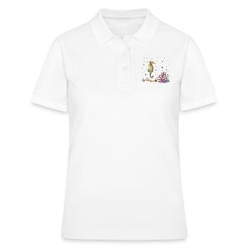 Hippocampe - Polo Femme - blanc - Devant - Ailine (174cm)
