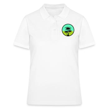 palmen - Frauen Polo Shirt - Weiß - Vorne - Ailine (174cm)