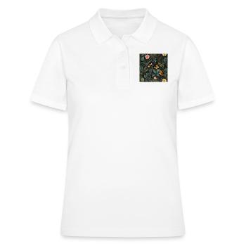Schmetterlinge im Laub #butterfly #flowers - Frauen Polo Shirt - Weiß - Vorne - Ailine (174cm)
