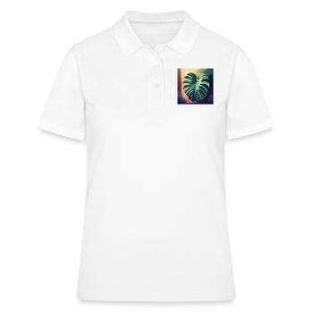 Monstera Leaf - Frauen Polo Shirt - Weiß - Vorne - Ailine (174cm)