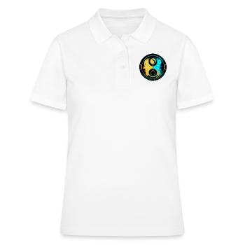Yin-Yang-Harmonie - Frauen Polo Shirt - Weiß - Vorne - Ailine (174cm)