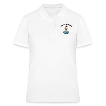 Père Noël Banquise Hiver - Polo Femme - blanc - Devant - Ailine (174cm)