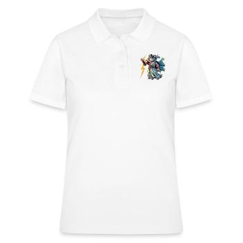 zeus comic - Frauen Polo Shirt - Weiß - Vorne - Ailine (174cm)