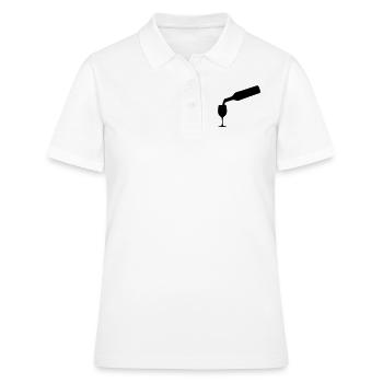 vin bouteille - Polo Femme - blanc - Devant - Ailine (174cm)