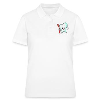 zahn - Frauen Polo Shirt - Weiß - Vorne - Ailine (174cm)