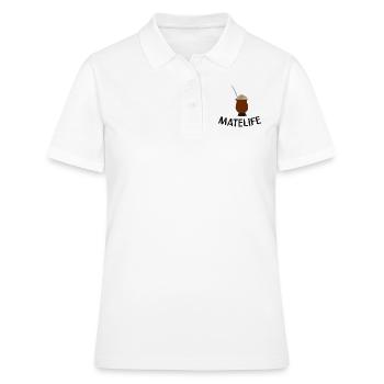 Thé Maté - Yerba - Polo Femme - blanc - Devant - Ailine (174cm)