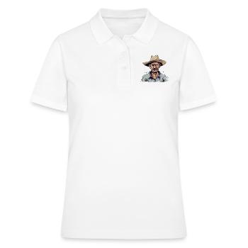 Paysan énervé n°1 - Polo Femme - blanc - Devant - Ailine (174cm)