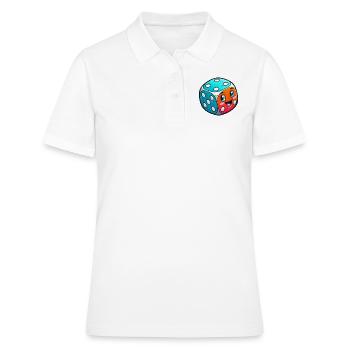 Bande dessinée Cube - Polo Femme - blanc - Devant - Ailine (174cm)