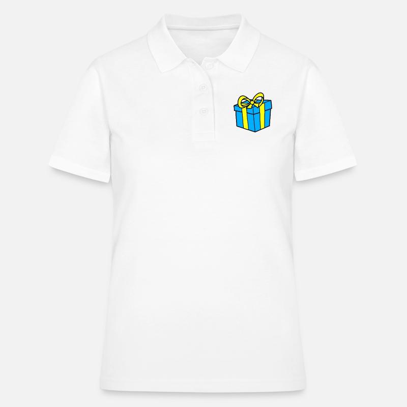 Gift Christmas Gift Gift Present Bow - Women's Polo Shirt - white