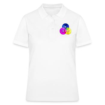 CD colorés (triangle) - Polo Femme - blanc - Devant - Ailine (174cm)