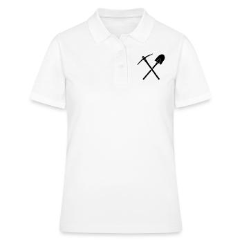 noir duo croix 2 pelle pelleteuse pelleteuse pioch - Polo Femme - blanc - Devant - Ailine (174cm)