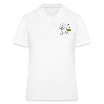dab dabbing eisbär golf bear ballsportart polar 18 - Polo Femme - blanc - Devant - Ailine (174cm)