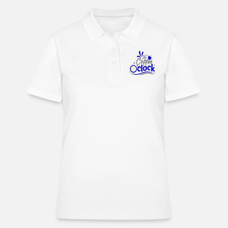 It's Coffee o clock Coffee clock Time - Women's Polo Shirt - white
