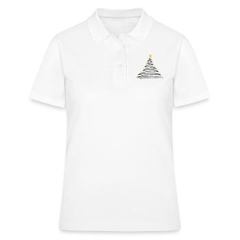 sapin sapin arbre sapin étoile joyeux chris - Polo Femme - blanc - Devant - Ailine (174cm)