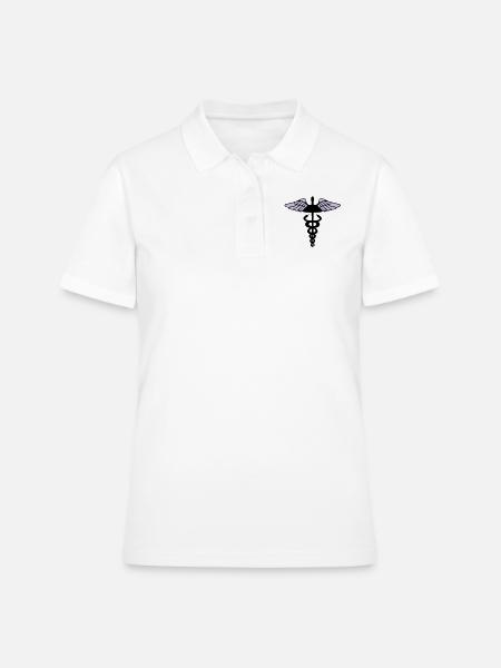 Caducée - Polo Femme - blanc