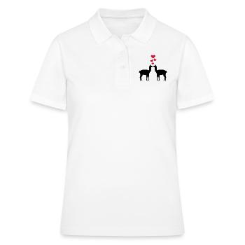 Lama - Frauen Polo Shirt - Weiß - Vorne - Ailine (174cm)