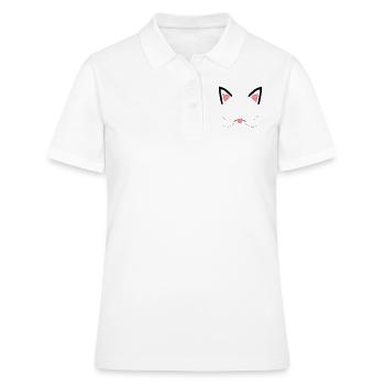 Cat, cat ears - Women's Polo Shirt - white - Front - Ailine (174cm)
