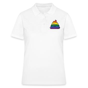 Merde LGBT - Polo Femme - blanc - Devant - Ailine (174cm)