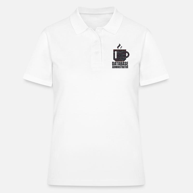 Database Data SQL Programmer Administration - Women's Polo Shirt - white
