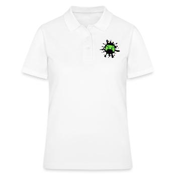 gamer gamepad klecks - Frauen Polo Shirt - Weiß - Vorne - Ailine (174cm)