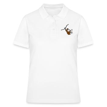singe - Polo Femme - blanc - Devant - Ailine (174cm)