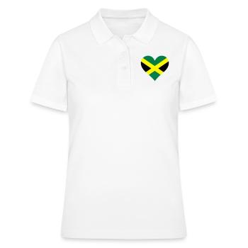 Ein Herz für Jamaika - Frauen Polo Shirt - Weiß - Vorne - Ailine (174cm)