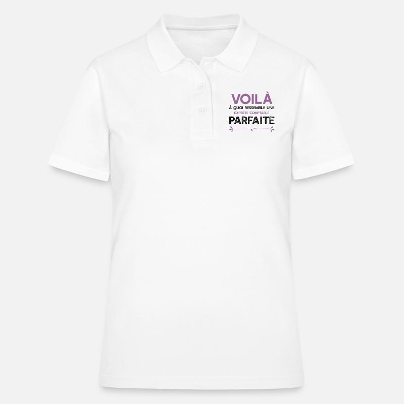 Une Experte comptable parfaite cadeau - Polo Femme - blanc