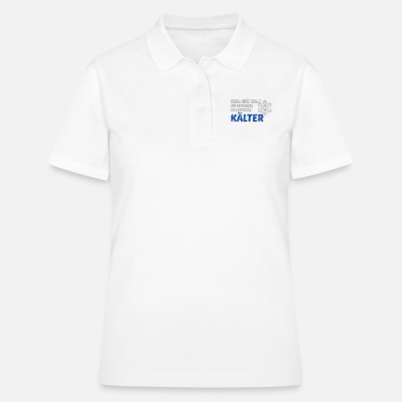 Kalte Dusche Eiskalt Kälte Eis Schnee Geschenkidee - Frauen Polo Shirt - Weiß