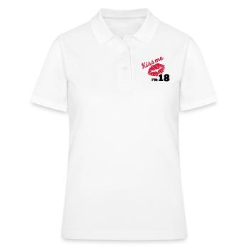 Kiss me 18 Anniversaire - Polo Femme - blanc - Devant - Ailine (174cm)