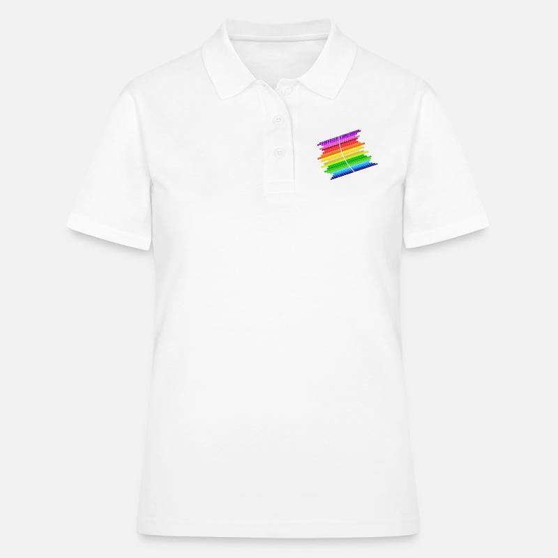 RainBow Equalizer - Polo Femme - blanc