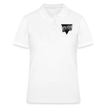 Plage Noël bande dessinée citation bodybuilder barbe Dork - Polo Femme - blanc - Devant - Ailine (174cm)