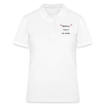 Meilleure témoin du monde - Polo Femme - blanc - Devant - Ailine (174cm)