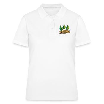 Feuilles - Polo Femme - blanc - Devant - Ailine (174cm)