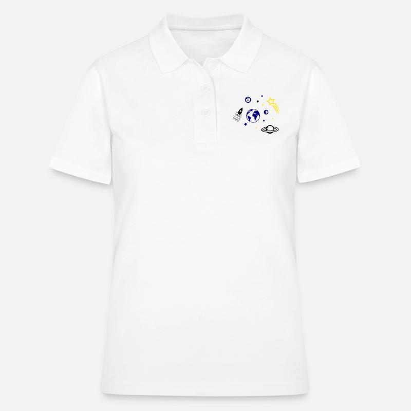 univers - Polo Femme - blanc